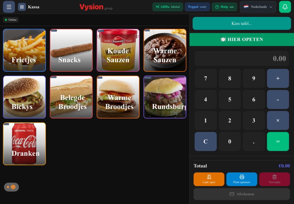 Vysion Kassa op iPad